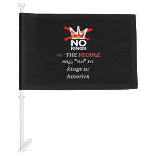 No Kings We the People Freedom Classic Style Car Flag