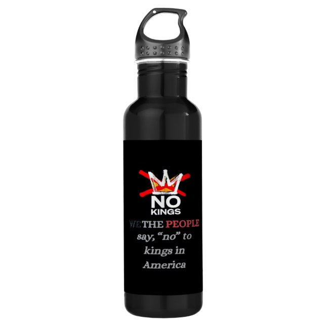 No Kings We the People Freedom Classic Style Stainless Steel Water Bottle (Front)