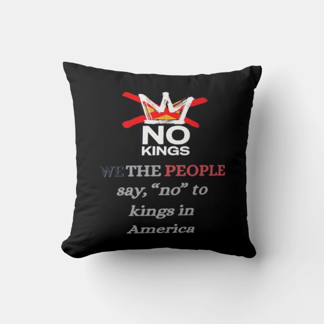 No Kings We the People Freedom Classic Style Throw Pillow (Front)