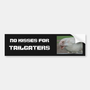 No Kisses For Tailgaters Bumper Sticker
