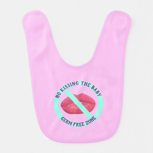 No Kissing Baby Sign Bib (Front)