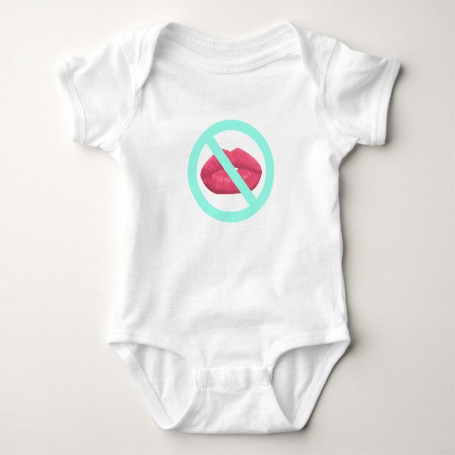 No Kissing Baby Sign Bodysuit (Front)