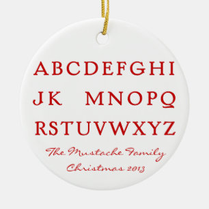 No L Ceramic Ornament
