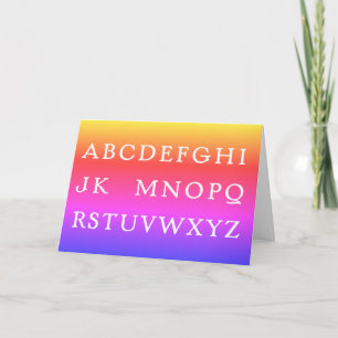 No L for Christmas Rainbow Gradient Holiday Card