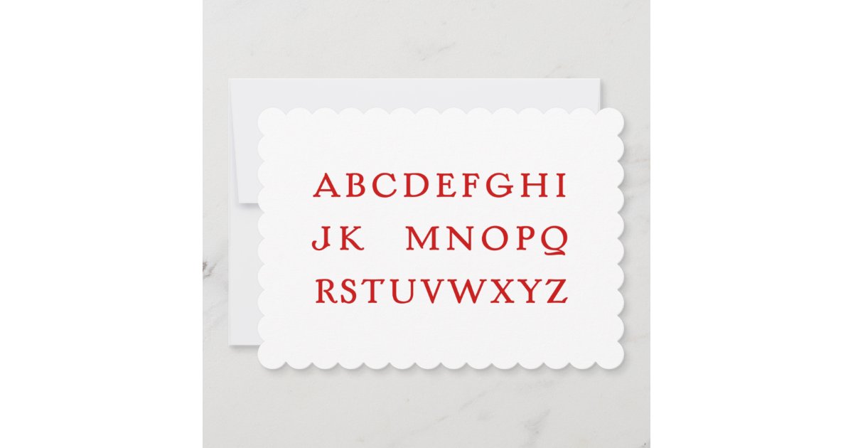 No L "Joke" Alphabet (Noel) Holiday Card Zazzle