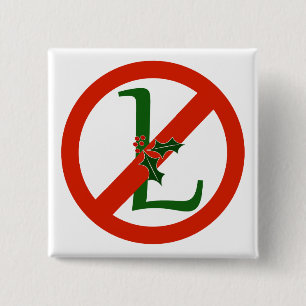 No - L Noel Square Christmas Button