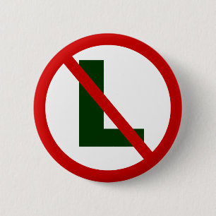 no L Pinback Button
