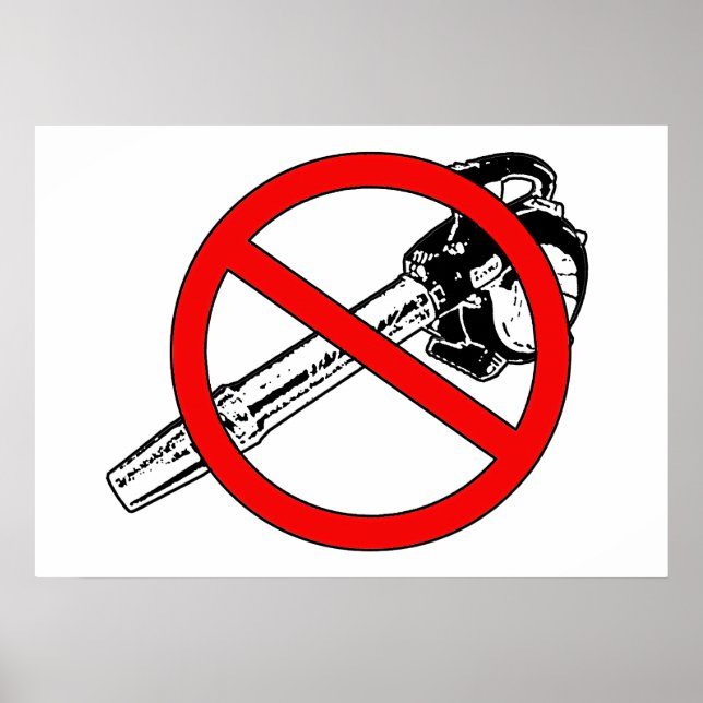 NO Leaf Blowers Poster (Front)