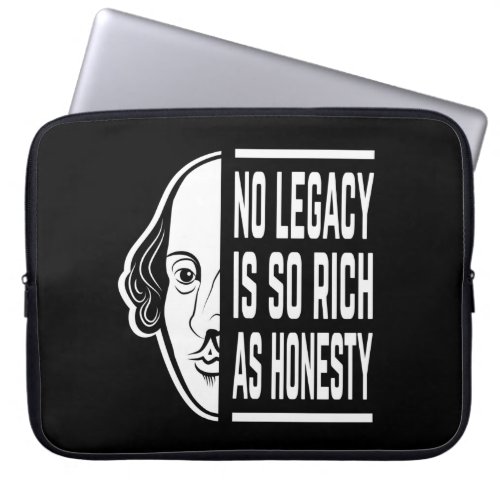 No Legacy Is So Rich Shakespeare Quote Thespian Laptop Sleeve