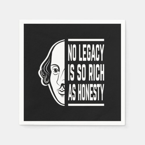 No Legacy Is So Rich Shakespeare Quote Thespian Napkins