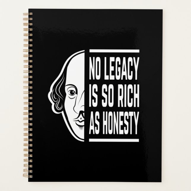No Legacy Is So Rich Shakespeare Quote Thespian Planner (Front)