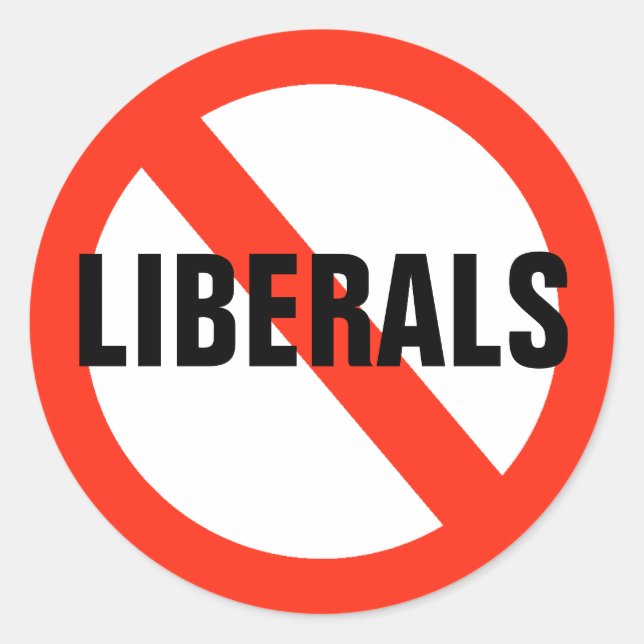 No LIBERALS Stickers (Front)