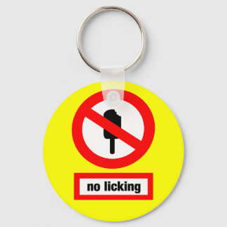no licking keychain