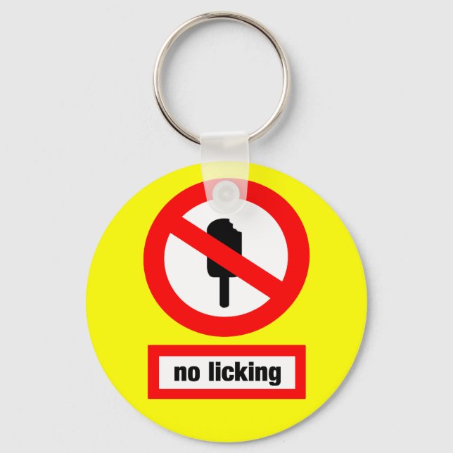 no licking keychain (Front)