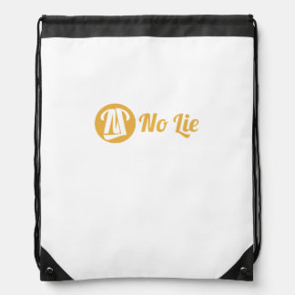 No Lie Plain Drawstring Backpack