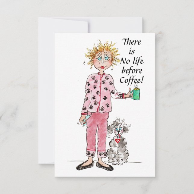 No Life Before Coffee Old Saying Green Drawing (Front)