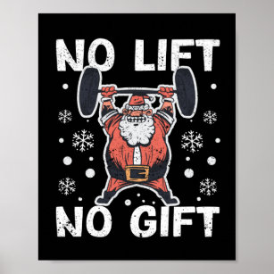 Santa Weight Lifting No Lift No Gift, Personalized Ceramic