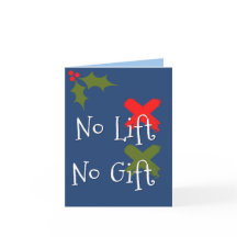 No Lift No Gift Gym CrossFit Christmas Card Humor