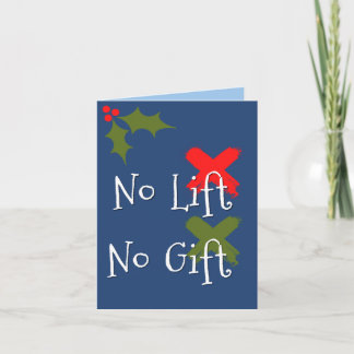 No Lift No Gift Gym CrossFit Christmas Card Humor