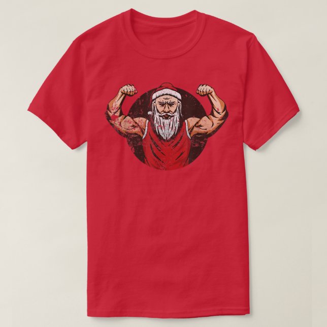 No Lift No Gift Ugly Christmas Sweater Gym Santa  (Design Front)