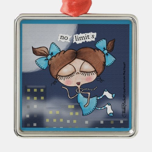 No Limits_City Girl Metal Ornament