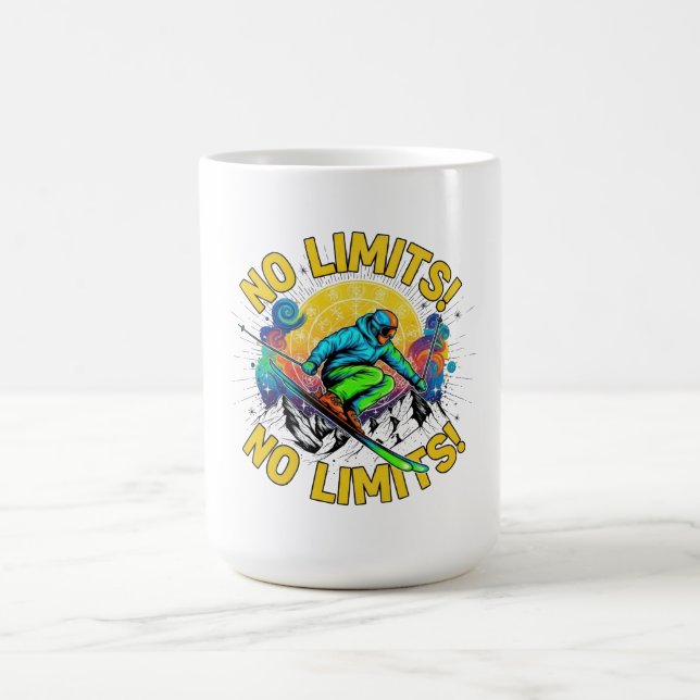 No Limits Colorful Ski Coffee Mug (Center)