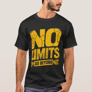 No Limits Go Beyond – Bold Motivational Gym Quote T-Shirt