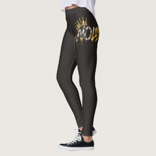 No Limits Gold Crown Luxury Design Leggings