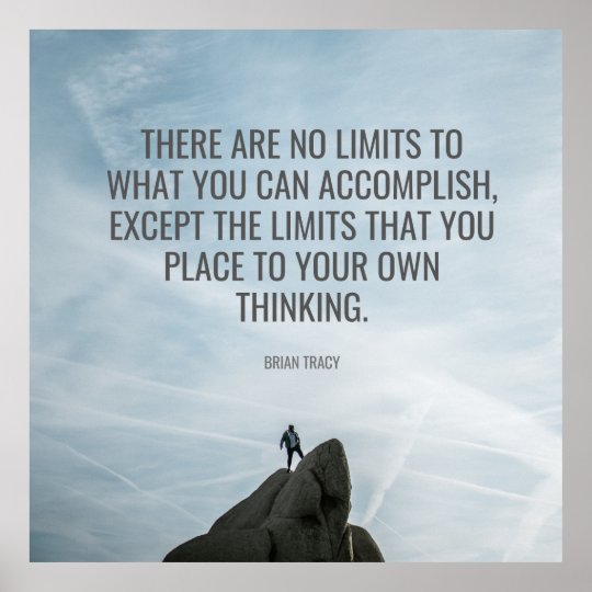 No Limits Inspiration Success Poster /Wall Decor | Zazzle.com