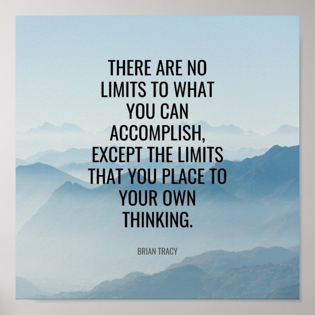 No Limits Inspirational Poster and Wall Decor (Front)