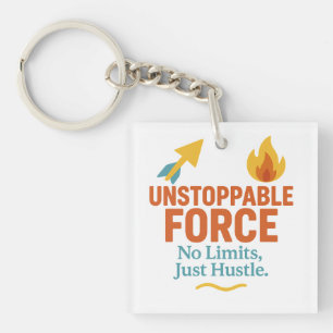 No Limits, Just Hustle Motivational Acrylic Keyc Keychain