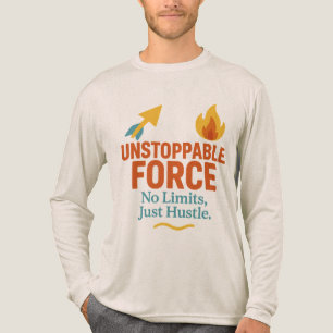 No Limits, Just Hustle Motivational Long Sleeve Tri-Blend Shirt