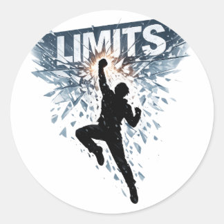 No Limits Motivation Design  Classic Round Sticker