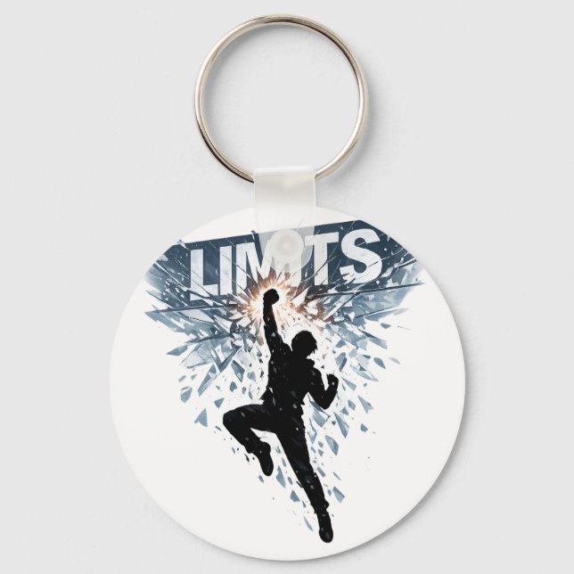 No Limits Motivation Design  Keychain (Front)