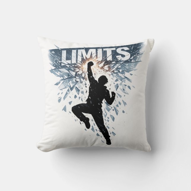 No Limits Motivation Design  Throw Pillow (Front)