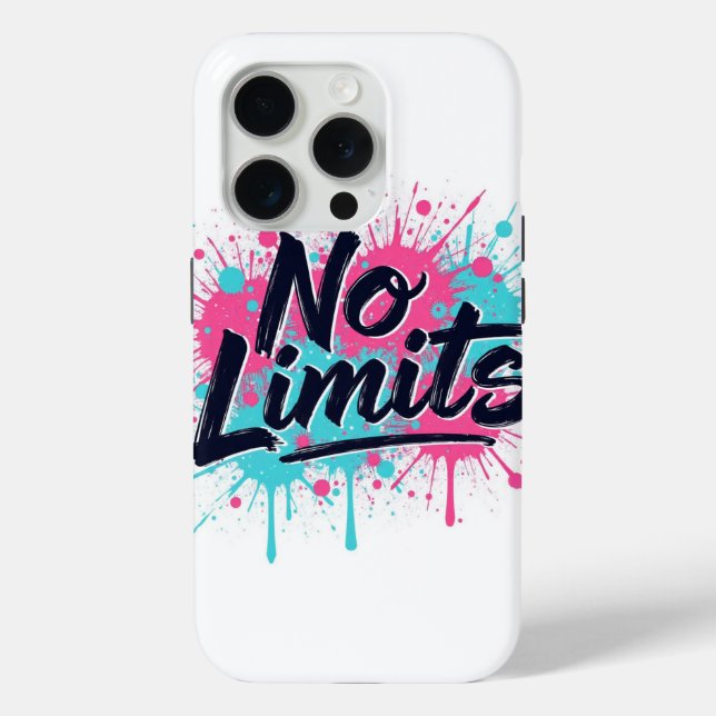 No Limits Splash Art iPhone Case | Gym Motivation (Back)