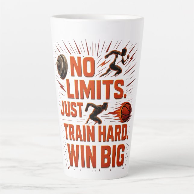 No Limits Sports Water Bottle Train Hard Latte Mug (Front)