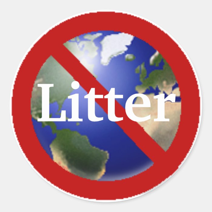 No Litter Allowed Sticker   Customized