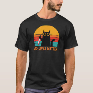 No Lives - Funny Halloween Cat Sticker T-Shirt