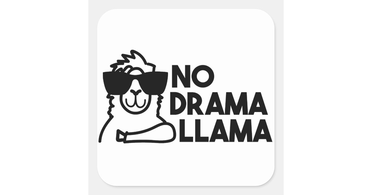 No Llama Drama Stickers | Zazzle