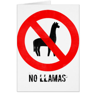 No Llamas Cards