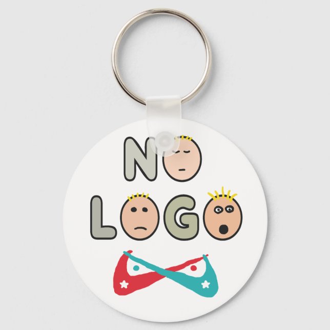 No Logo Anti Brand Capitalist Keychain (Front)