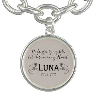 No longer by my side but forever in my heart pet b bracelet