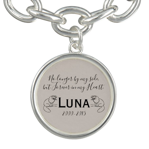 No longer by my side but forever in my heart pet b bracelet Zazzle