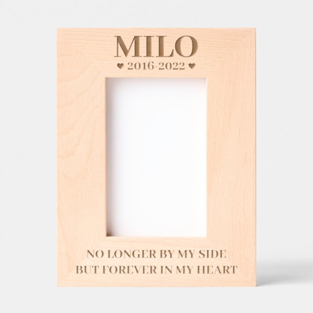 No Longer By My Side But Forever in My Heart Pet  Engraved Frames (Front)
