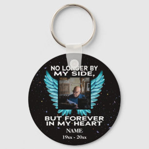 No Longer by My Side, memorial photo keepsake Keychain