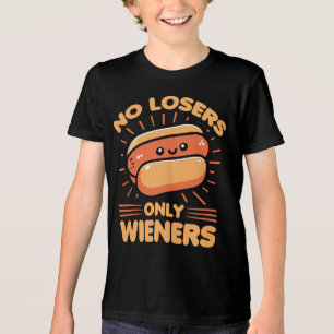 No Losers Only Wieners Funny Pun For Hot Dog Lover Tri-Blend Shirt