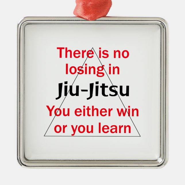 No Losing In Jiu Jitsu Metal Ornament (Front)