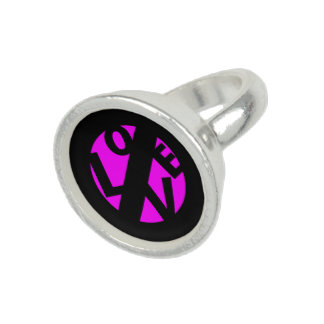No Love Black and Lilac Ring