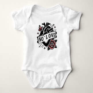 No Love Flash Tattoo Baby Bodysuit